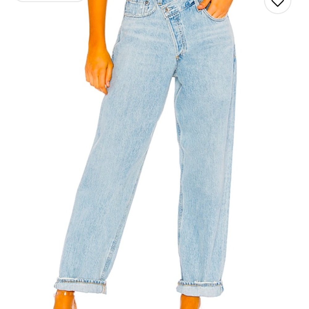 AGOLDE Criss cross wide leg jeans, size 28, inseam 28